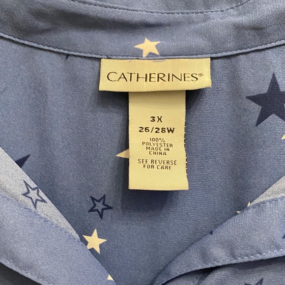 Plus Size Catherine's Blue star pattern dress - Picture 2 of 3